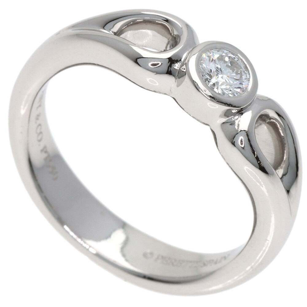 TIFFANY Silver Diamond Teardrop Ring